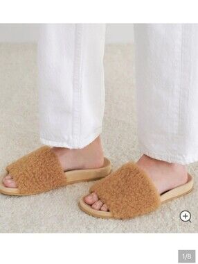 Jenni Kayne Shearling Slides Size 36 US 6